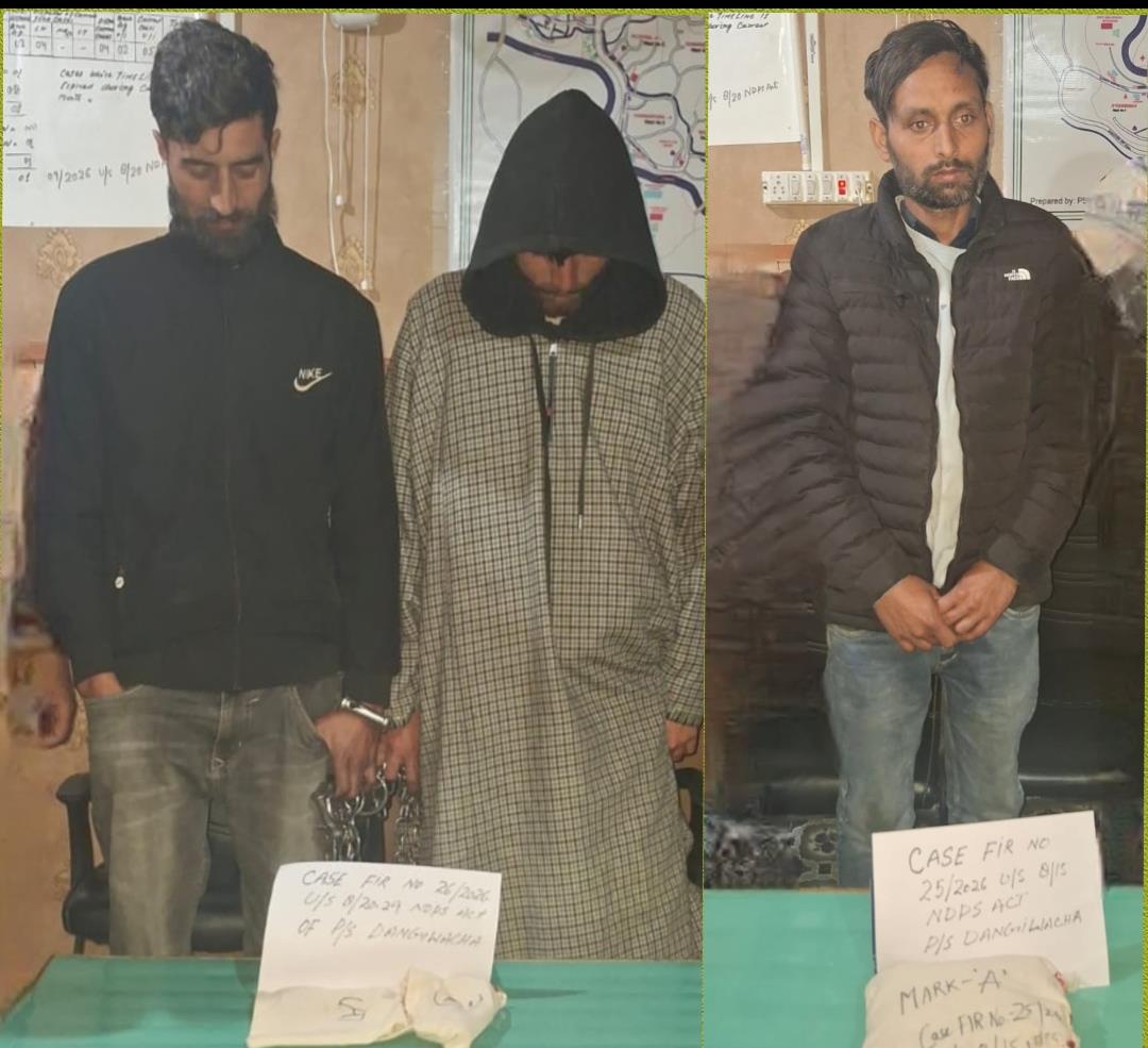 3 held, contraband seized in two separate operations in Sopore