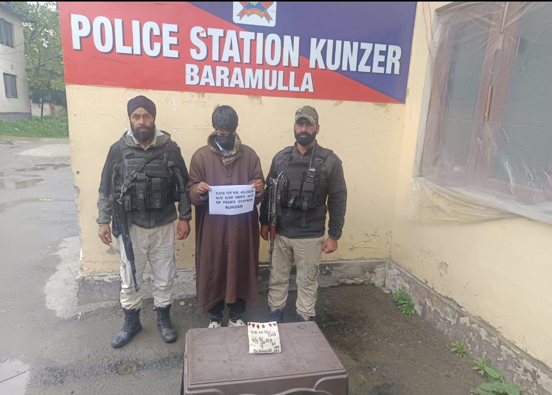 Baramulla police foil trafficking bid in Kunzer, one held