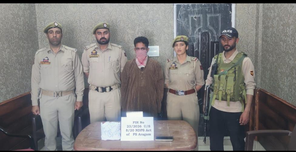 850 Grams of Charas Seized in Aragam; Accused Arrested