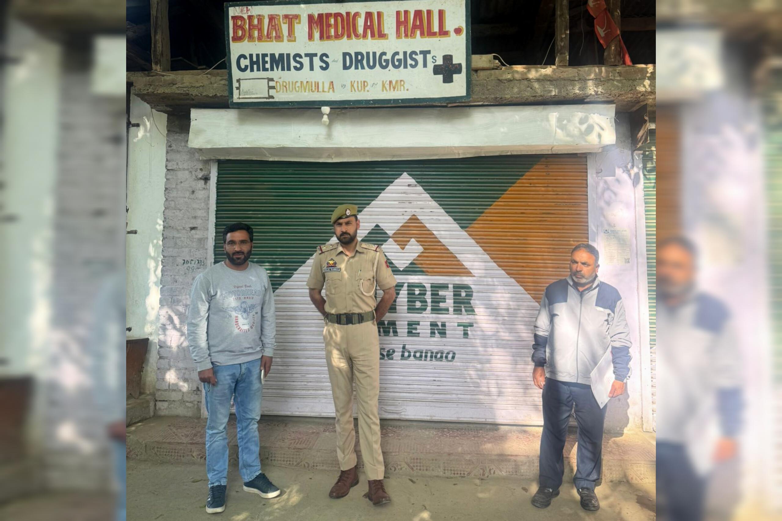 Chemist shop sealed in Kupwara during anti-drug drive