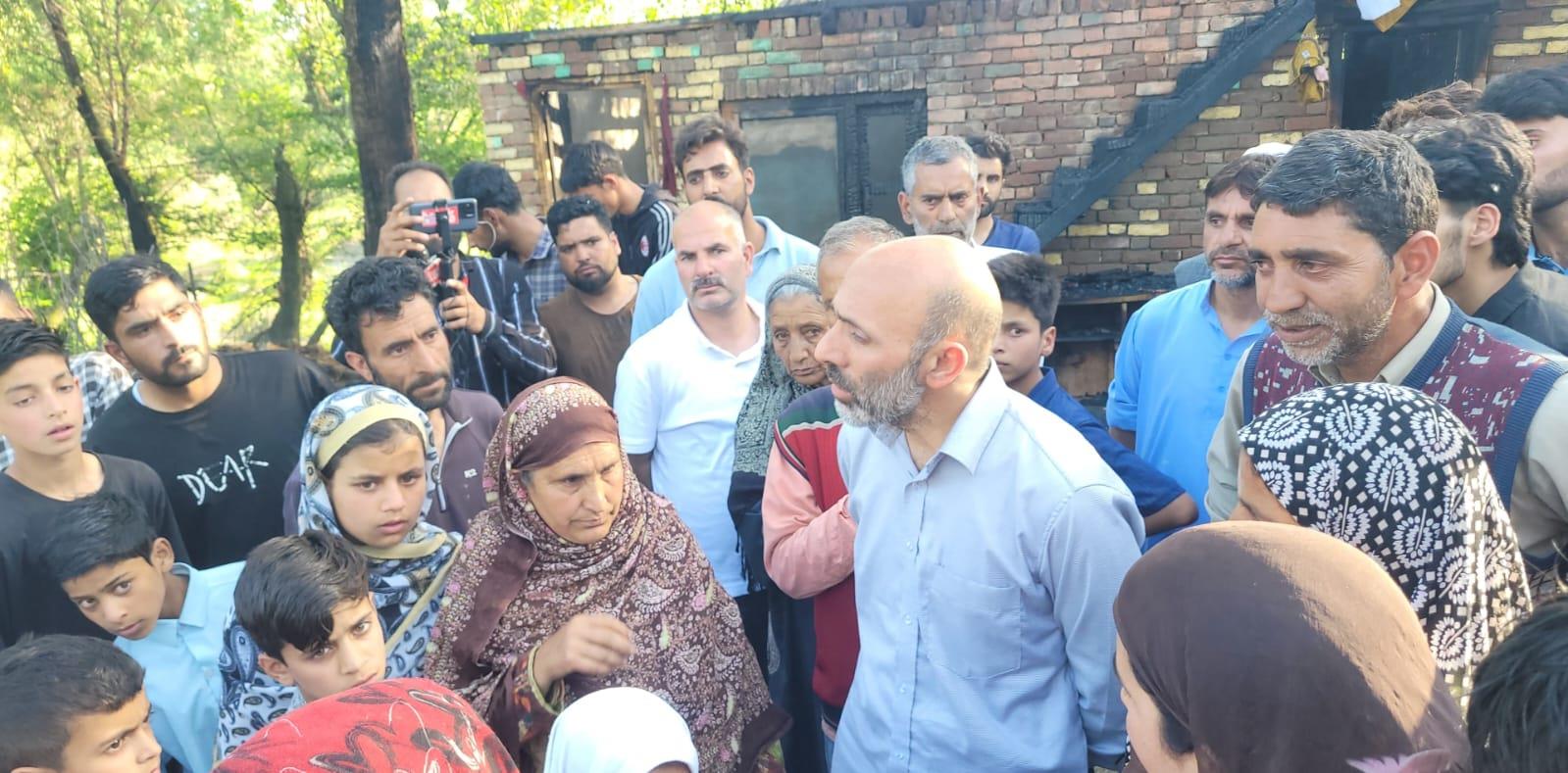MLA Langate assures aid to family affected in fire mishap
