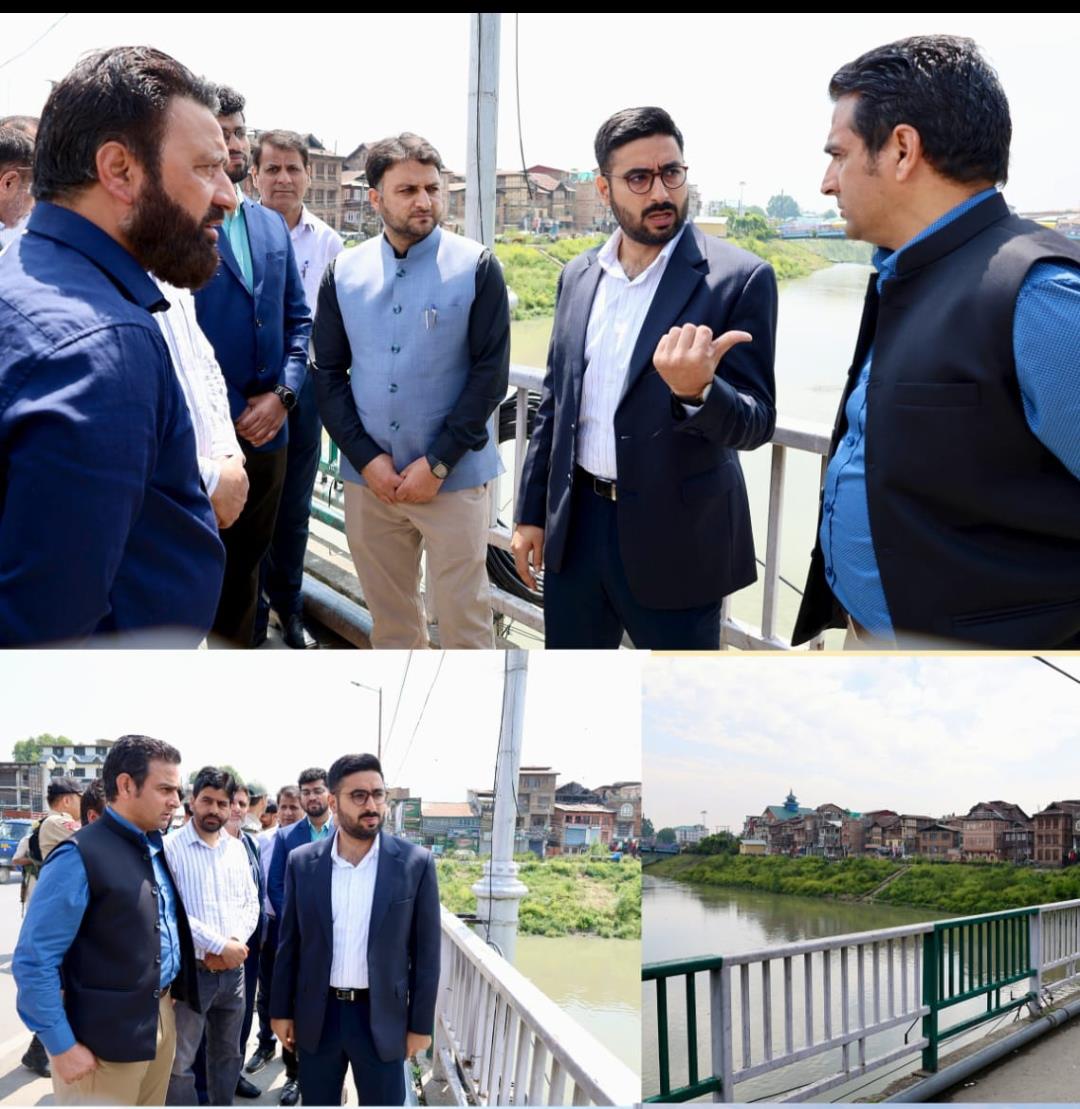 DC Srinagar takes onsite review of proposed fencing & allied works along Budshah Bridge and Noor Jehan Bridge