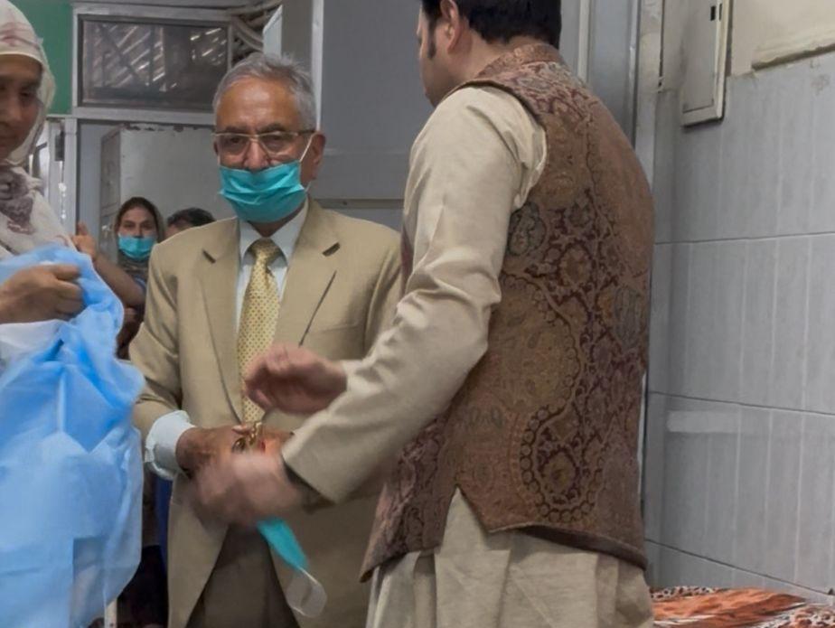 Ghulam Hassan Mir Visits Injured Journalist Ubaid Malik at JVC Hospital