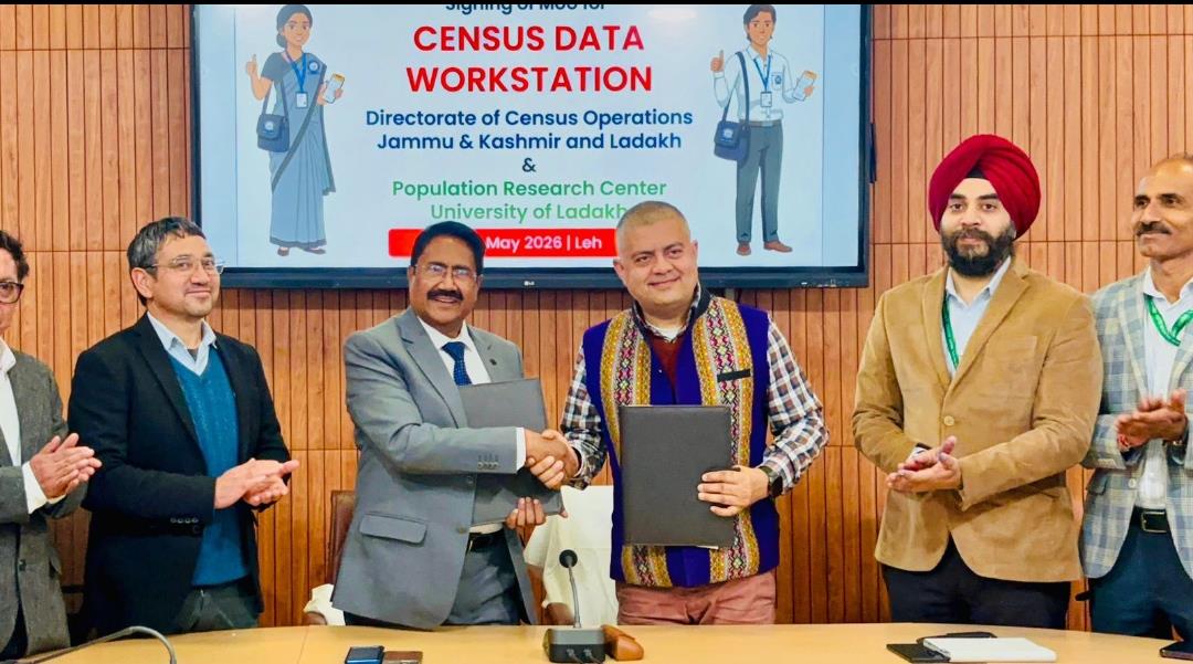 DCO J&K, Ladakh inks historical MoU with UoL for establishment of Census Data Workstations in Leh, Kargil
