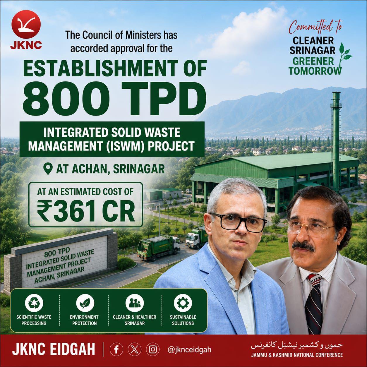 Achan Solid Waste Project Cleared To Improve Srinagar Sanitation