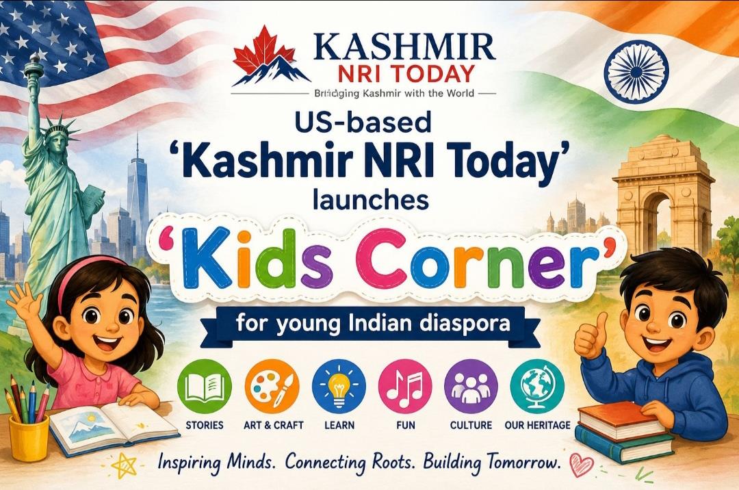 US-based 'Kashmir NRI Today' launches 'Kids Corner' for young Indian diaspora