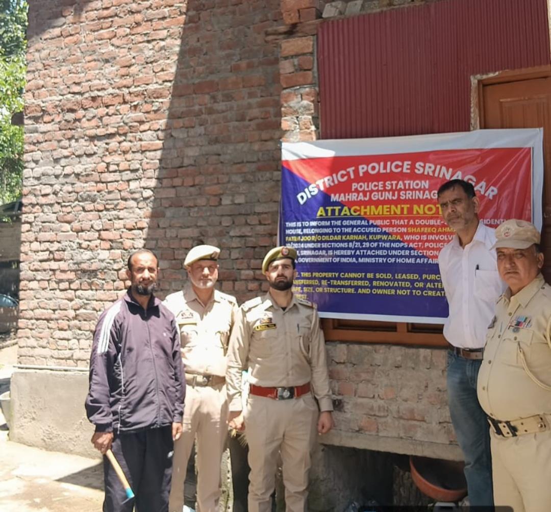 Srinagar Police attaches assets worth ₹2 cr in NDPS crackdown