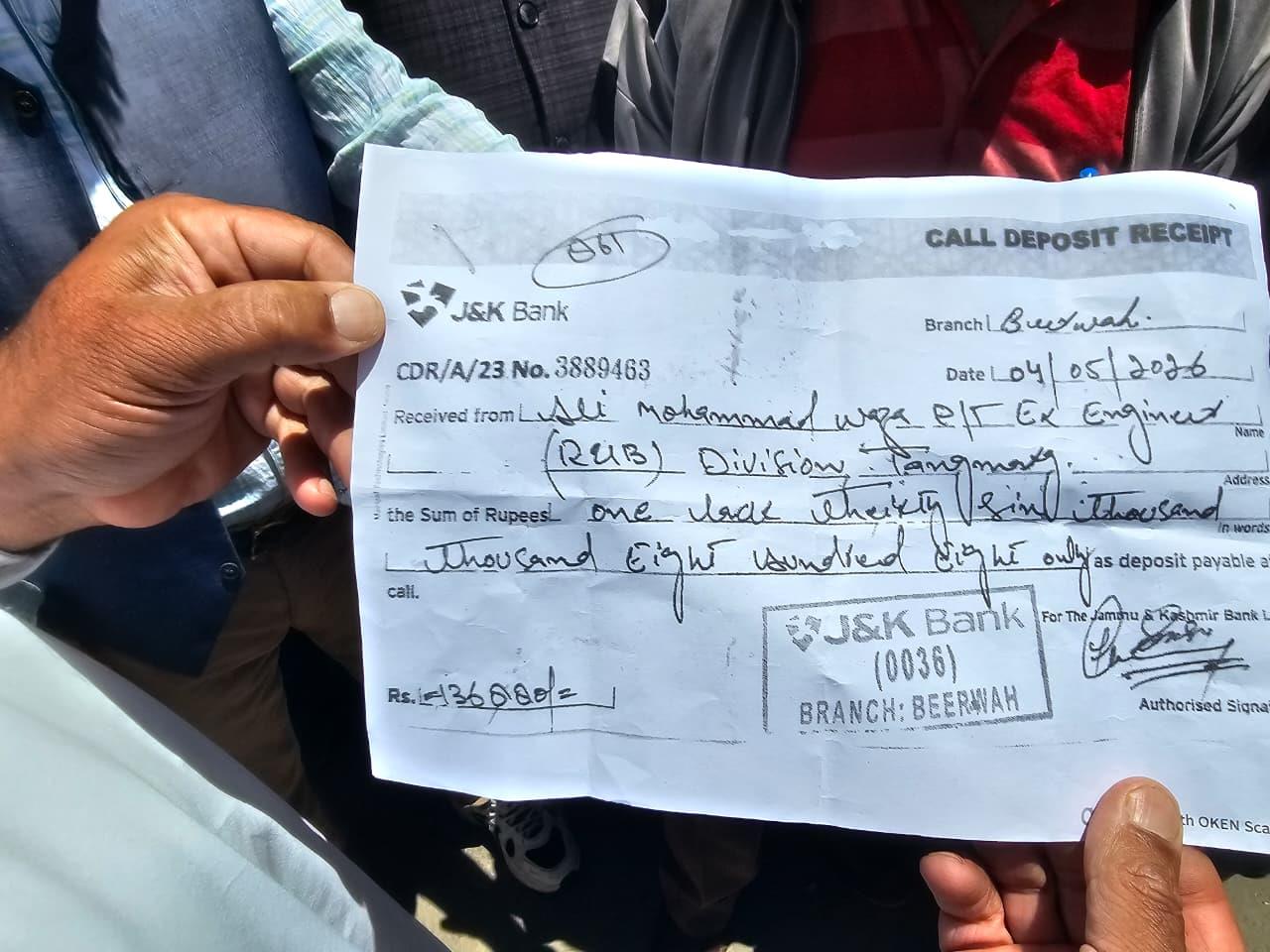 Contractor body alleges irregularities in Tangmarg tender process; R&B says bid cancelled after fake CDR detected
