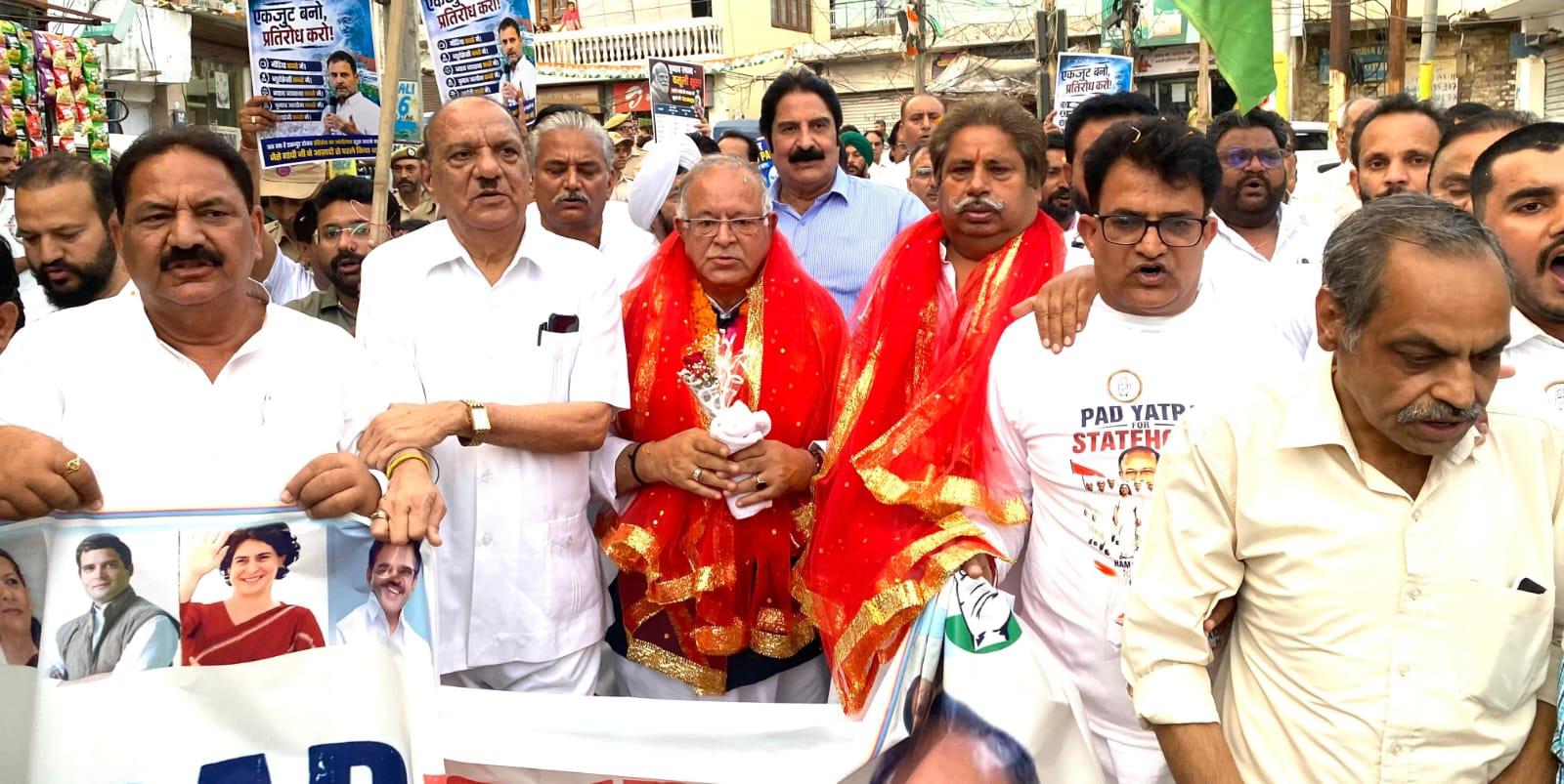 Congress launches padyatra in Jammu, presses for restoration of statehood