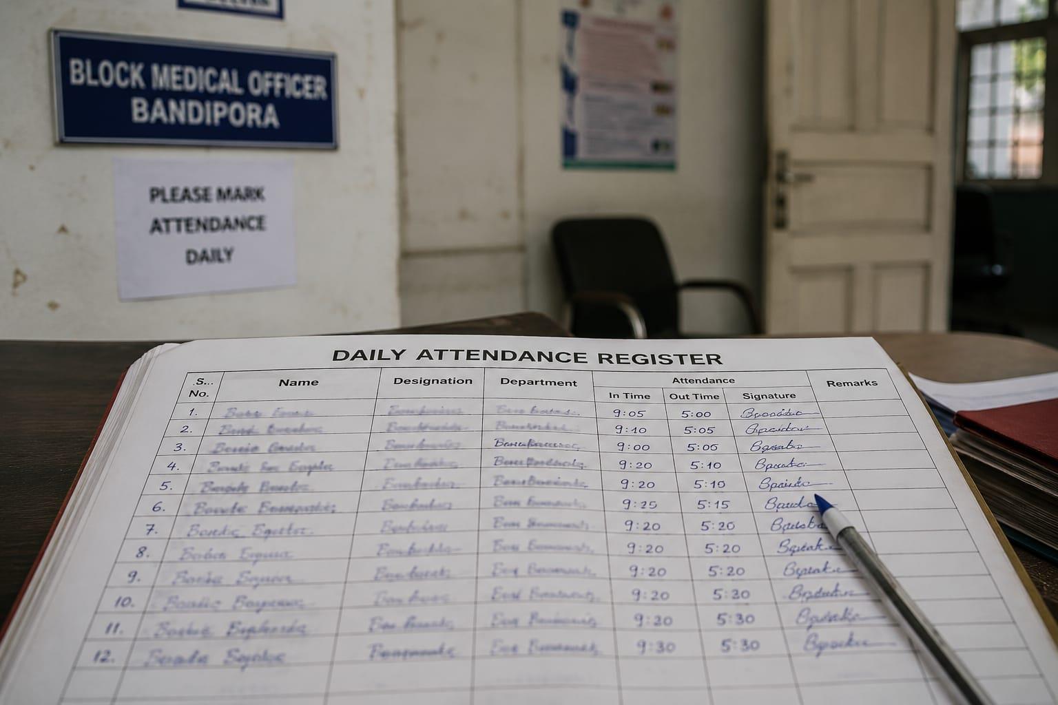 'Money for leave,' BMO Bandipora under scanner over alleged fake attendance cover-up