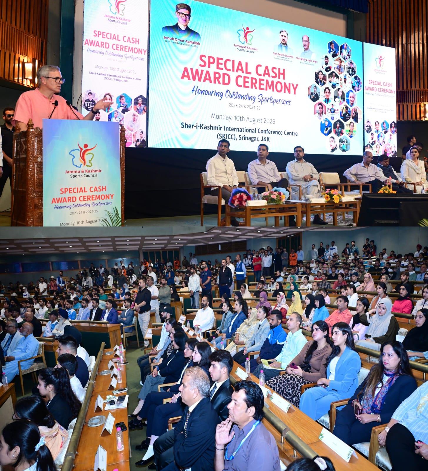 CM Omar Abdullah honours 580 outstanding J&K sportspersons with ₹2.71 cr cash awards