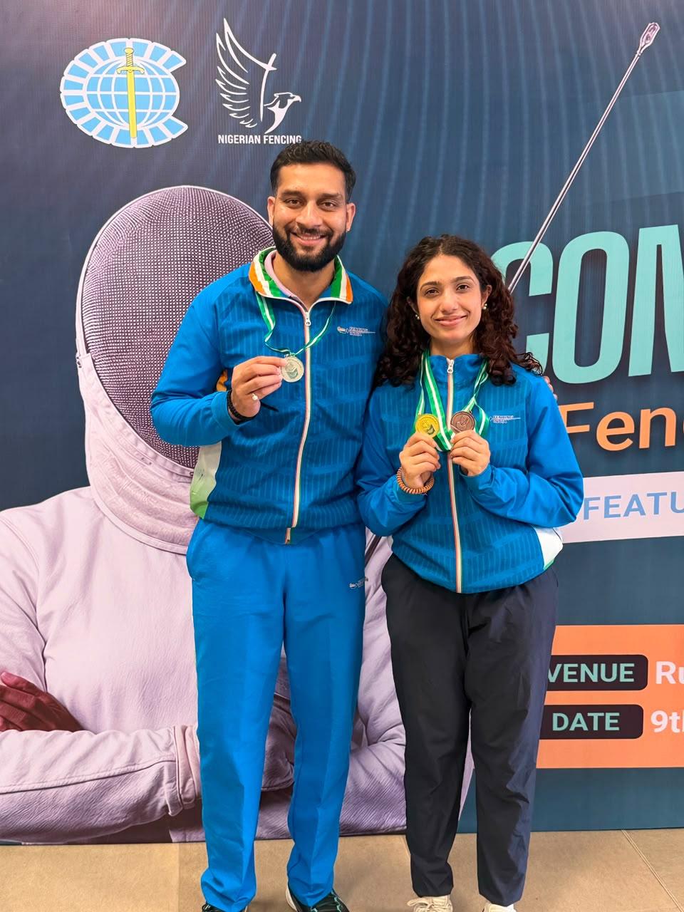 J&K fencers Shreya Gupta, Vishal Thapar win gold, silver at Commonwealth Championship