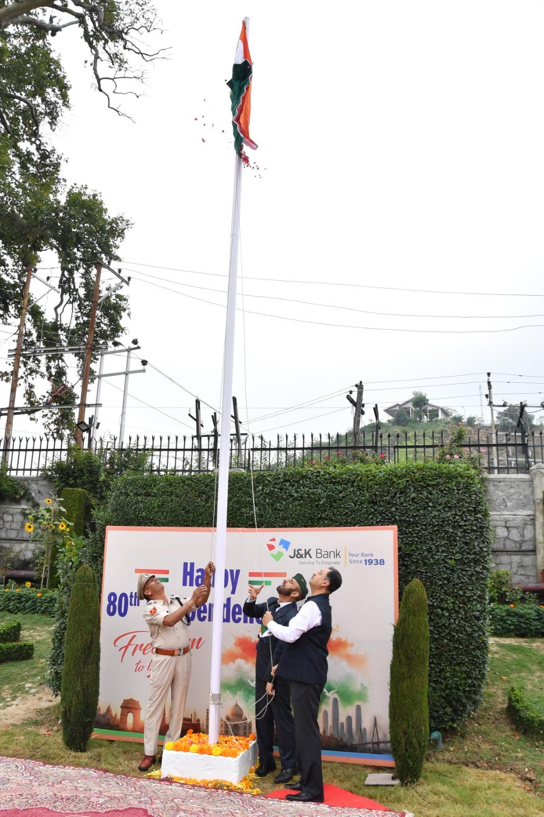 J&K Bank celebrates 80th Independence Day with patriotic fervour