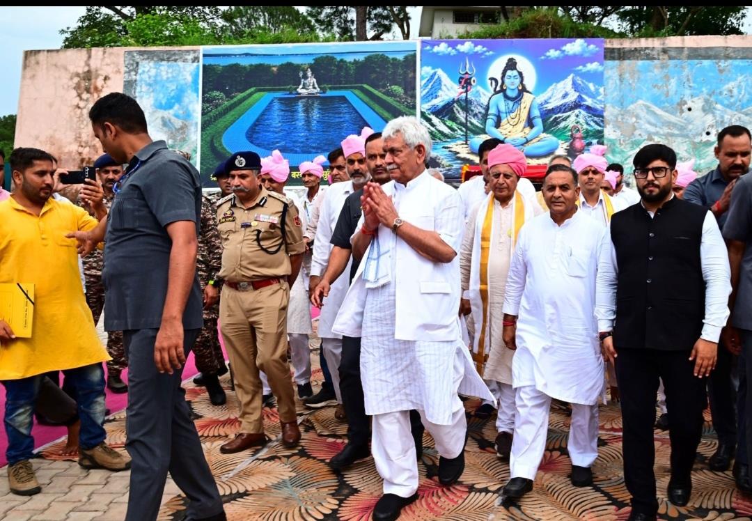 LG lays Foundation Stone of Amriteshwar Sarovar at Dharpur, Sunderbani in Rajouri