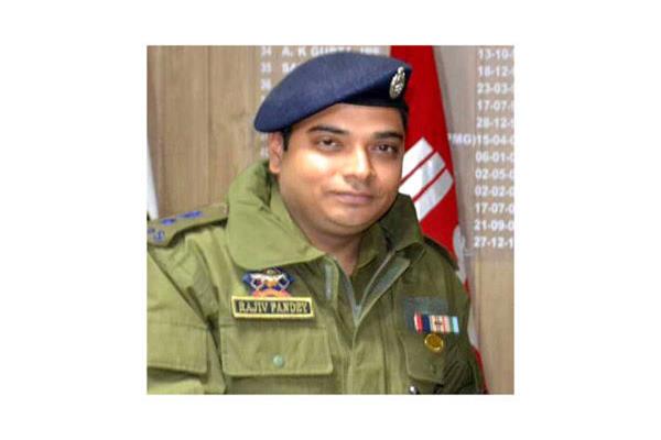 Rajiv Omprakash Pande posted as DIG Central Kashmir Range